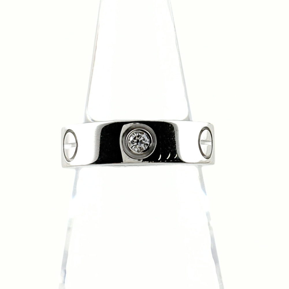CARTIER Silver Diamond Love Ring